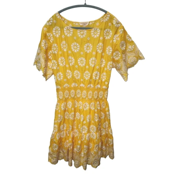 Yellow Floral Lace Dress - Picture 2 of 11